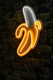 Decoratiune luminoasa LED, Banana, Benzi flexibile de neon, DC 12 V, Galben/Alb, Neon Graph