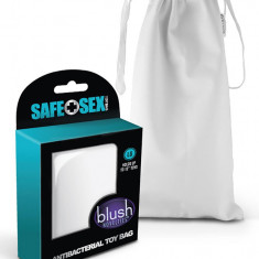 Husa XXL Jucarii Sexuale, Satin Alb, Antibacterial Toy Bag, [ 31 cm x 13 cm ]