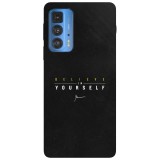 Husa compatibila cu Motorola Edge 20 Lite model Believe in yourself, Silicon, TPU, Viceversa, Transparent, Carcasa