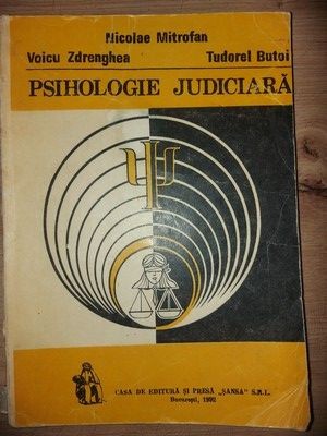 Psihologie judiciara- Nicolae Mitrofan, Voicu Zdrenghea foto