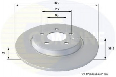 Disc frana AUDI A4 Allroad (8KH, B8) (2009 - 2016) COMLINE ADC1478 foto