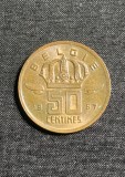 Moneda 50 centimes 1967 Belgia