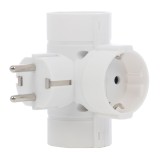 Adaptor 3 Prize Hoff Line, 16A, contact de protectie, vertical