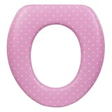 Reductor WC Copii Honey Baby, Moale, Fete, Culoare Roz cu Buline, Dimensiuni 31x28cm, Greutate Maxima 25kg, Oem