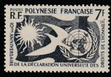 Polynesia 1963 , 15 ani,Declaratia Universala pentru Drepturile Omului , dantelat .MNH , Mi.31