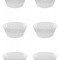 Set boluri, 6 piese, 1.5 L, Plastic, Transparent