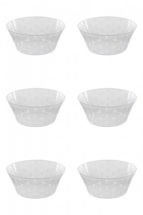 Set boluri, 6 piese, 1.5 L, Plastic, Transparent