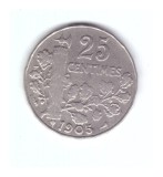 Moneda Franta 25 centimes 1905, stare buna, curata