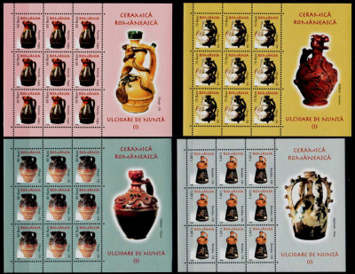 2006 LP 1715a &amp;quot;Ceramica rom./ Ulcioare nunta (I) &amp;quot; - minicoli de 9 marci , MNH foto