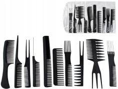 Set 10 x piepten profesionali pentru coafura, culoare Negru foto