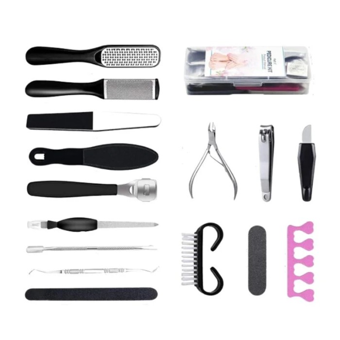 Set pedichiura 26 piese, kit profesional ingrijire unghii acasa