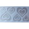 Forma silicon pentru decoarea torturilor, Matrita Inimioare, Alb, 21cm, 314COF