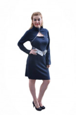 Rochie moderna, de culoare bleumarin, design deosebit foto