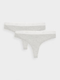 Lenjerie bikini (2-pack) pentru femei - gri, 4F Sportswear