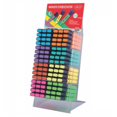 Set 96 Markere Evidentiator Daco pe Display, 8 Culori, Varf Tesit 2.5 mm, Set Markere Evidentiator, Set Evidentiatoare, Set Markere, Set Textmarkere, foto