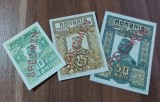 REPRODUCERI lot 3 bancnote SPECIMEN 10,25 ,50 Bani 1917, Ferdinand I al Rom&acirc;niei