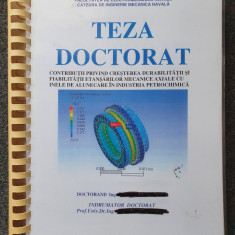 Teza Doctorat CONTRIBUTII PRIVIND CRESTEREA DURABILITATII ETANSARILOR MECANICE