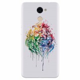 Husa silicon pentru Huawei Nova Lite Plus, Paint Illustration Lion Head