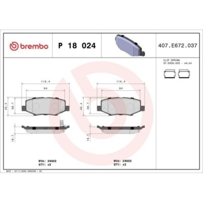 Placute frana Dodge Nitro Van (Ka) 09.06-12.11, Nitro 09.06-12.12; Jeep Cherokee (Kk) 09.07-, Compass (Mk49) 08.06-, Wrangler 3 (Jk) 06.06-, Spate, B foto