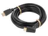 Cablu HDMI HDCP 2.2 90&deg; 5m Negru, Goobay