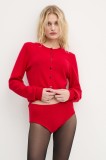 Herskind Panties culoarea rosu, neted, medium waist, 5240969