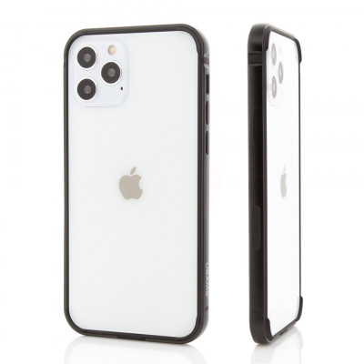 Husa USAMS, Aluminium Alloy + TPU Bumper Case, iPhone 12 Pro Max, Fellwell Series, US-BH635, Black foto