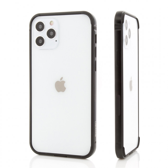 Husa USAMS, Aluminium Alloy + TPU Bumper Case, iPhone 12 Pro Max, Fellwell Series, US-BH635, Black