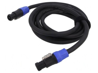 Cablu SpeakON 4pin Feminin 3m Negru foto