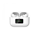 Casti Bluetooth MRG MinPods3, Display LCD, Carcasa Incarcare, Alb, Compatibil iOS/Android, Wireless, Bass Profund, Autonomie 3h
