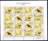 DB1 Fauna Pasari Macau 1995 MS MNH, Nestampilat