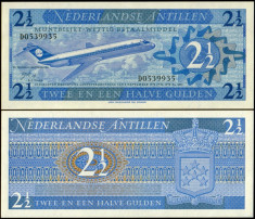 Antilele Olandeze 1975 - 2,5 gulden UNC foto