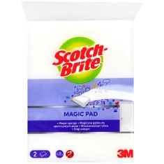 Burete Pentru Curatat Suprafete Solide, 2 Buc/set, 3m Scotch Brite Ee2 Stain Eraser - Alb foto