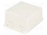 Carcasă universală GAINTA ABS albă 80,6mm x 80mm x 43,5mm UL94HB