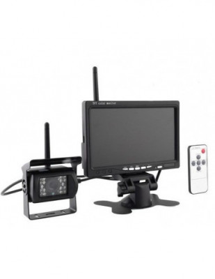 Kit marsarier wireless cu camera si display de 7inch 12V-24V, pentru Camioane, Autocare, Bus-uri foto