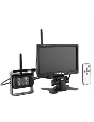 Kit marsarier wireless cu camera si display de 7inch 12V-24V, pentru Camioane, Autocare, Bus-uri