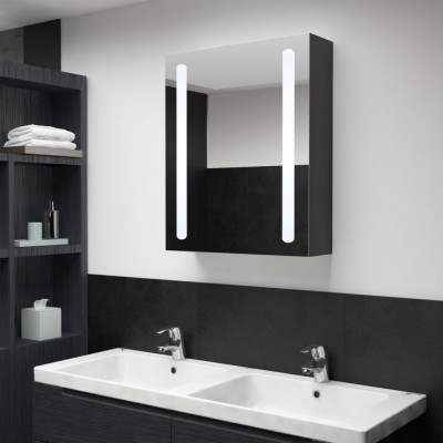 vidaXL Dulap de baie cu oglindă și LED-uri, 50x13x70 cm foto