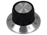 Buton rotativ cu flanşă pentru potenţiometre - &Oslash;6,35mm, plastic