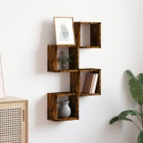 vidaXL Rafturi plutitoare 4 pcs Maro 26 x 15 x 26cm Lemn compozit