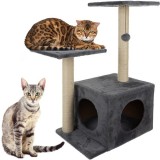 Ansamblu de joaca pentru pisici Purlov 71 cm, 4 niveluri, gri