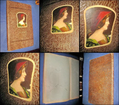 1488- Album foto splendid original stil Art Noveau anii 1900 coperta piele. foto