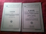 Rev. - 2 Numere Colectia Legilor Romaniei nr 83 Consiliul Economic 1936 62pag si 93A Taxe cu Timbru Judiciar 1939 ,14pag