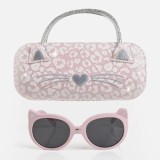 Set Ochelari de Soare Roz cu Pisica pentru Copii - Protecție UV, CMCLASS