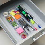 Organizator Sertar, Transparent, Compartimente Multiple, 35.5x22.8x2.5cm, Oem