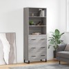 VidaXL Dulap &icirc;nalt, gri sonoma, 69,5x34x180 cm, lemn compozit 3189411