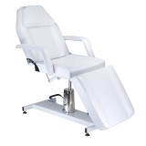 Fotoliu cosmetic, inaltime reglabila hidraulic 55-70 cm, perna si cotiere detasabile, alb