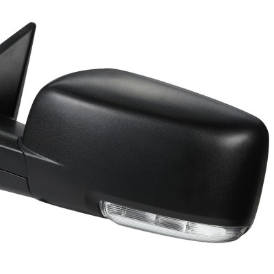 Oglinda usa exterioara DODGE RAM (DS/DJ), 2010-2012, SRL, partea stanga, reglare electrica; carcasa neagra; incalzit; geam cromat; 10 gauri / 2 pini+ foto