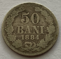 50 Bani 1884, Argint, Romania foto