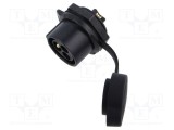 Conector circular soclu tată 3 pini 20A 500V IP67 drept LUTRONIC
