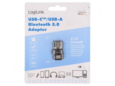 Adaptor Bluetooth 5.0 USB A/USB C 10m foto