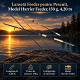 Lansetă Feeder pentru Pescuit, Model Harrier Feeder, 150 g, 4,20 m